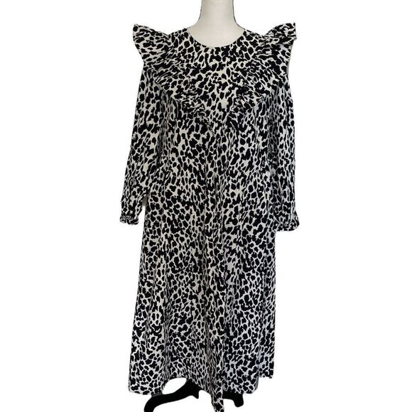 NWT Sandy Liang for Target Leopard-Print Long Sleeve Dress - Picture 10 of 11